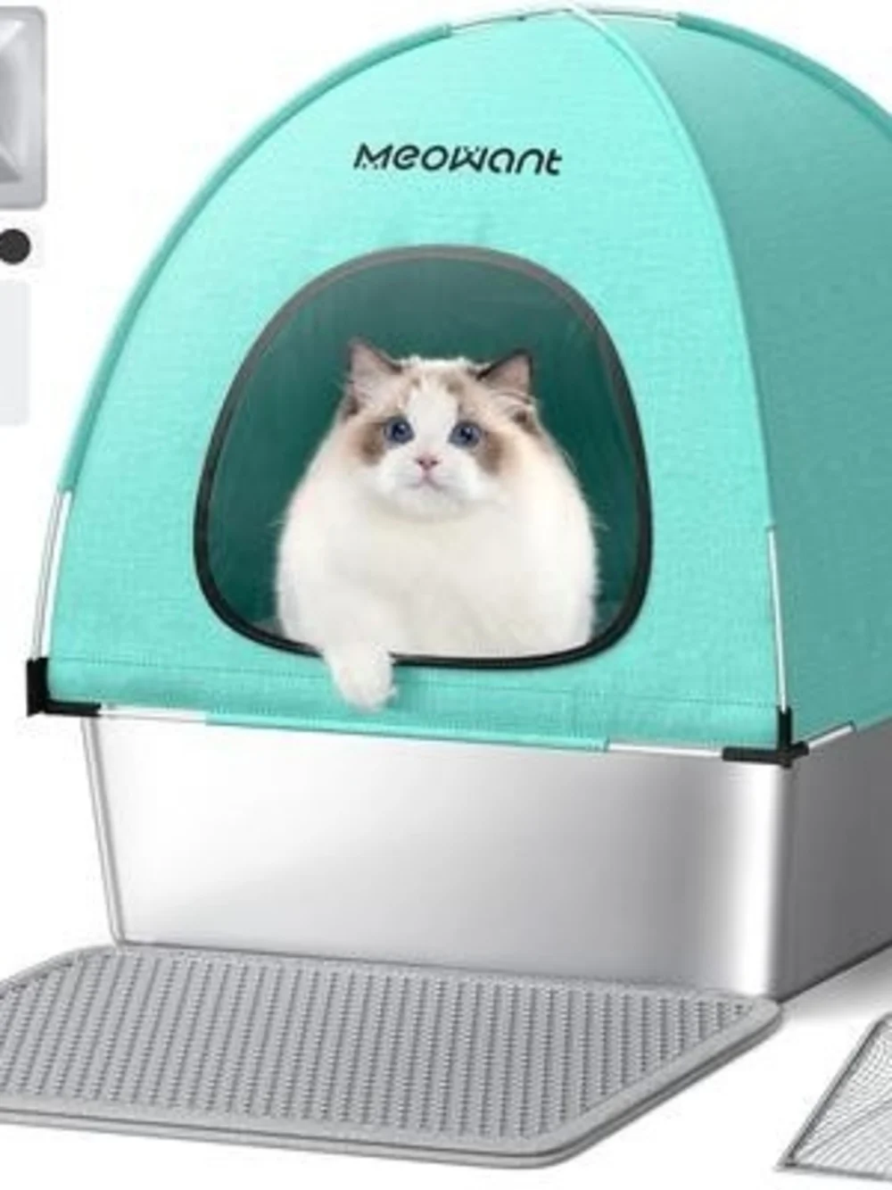 Mint Green Cat Litter Tent - Private Cozy Bed